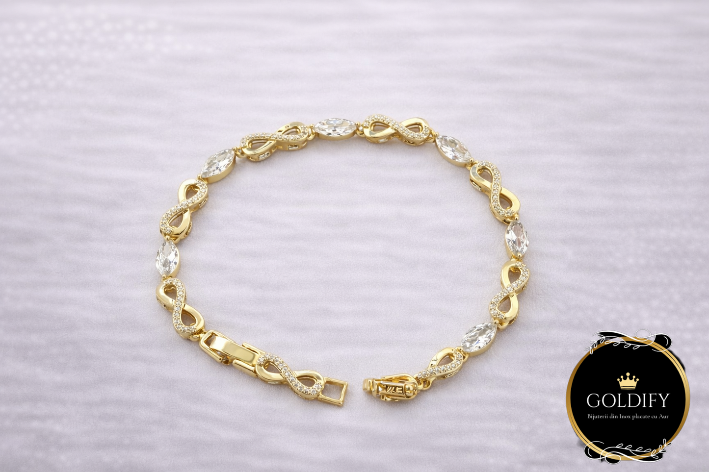 Bratara Inox placata cu Aur - B011