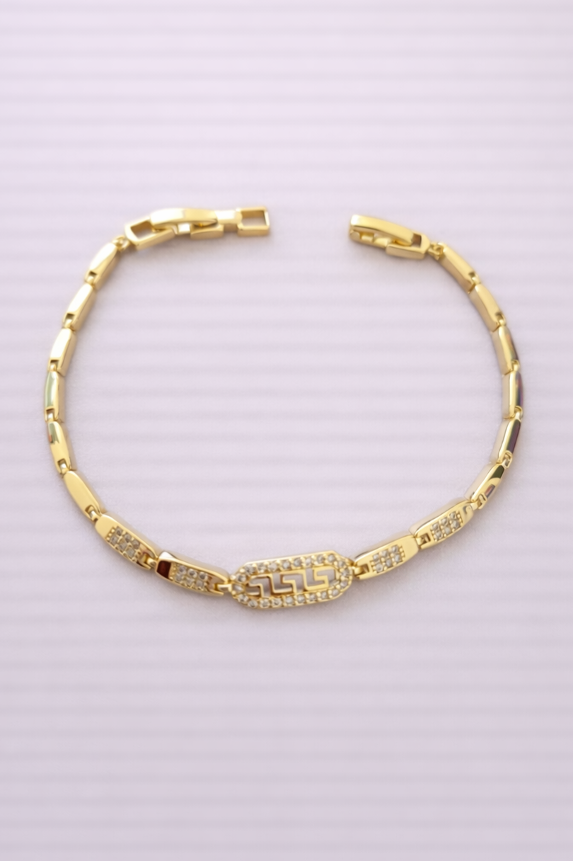 Bratara Inox placata cu Aur - B025