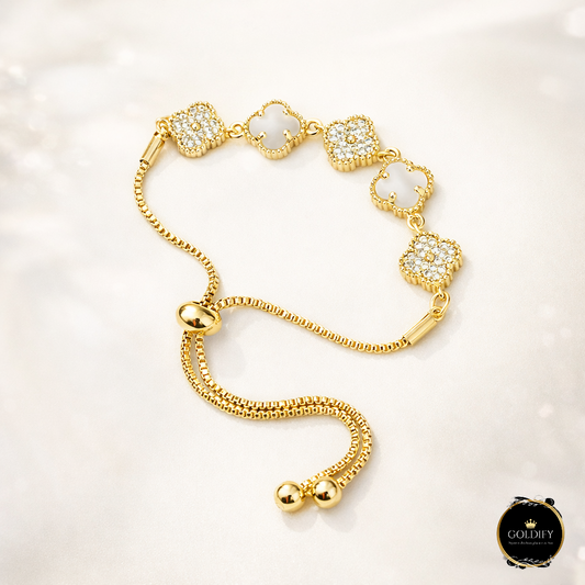 Bratara Inox placata cu Aur - B002