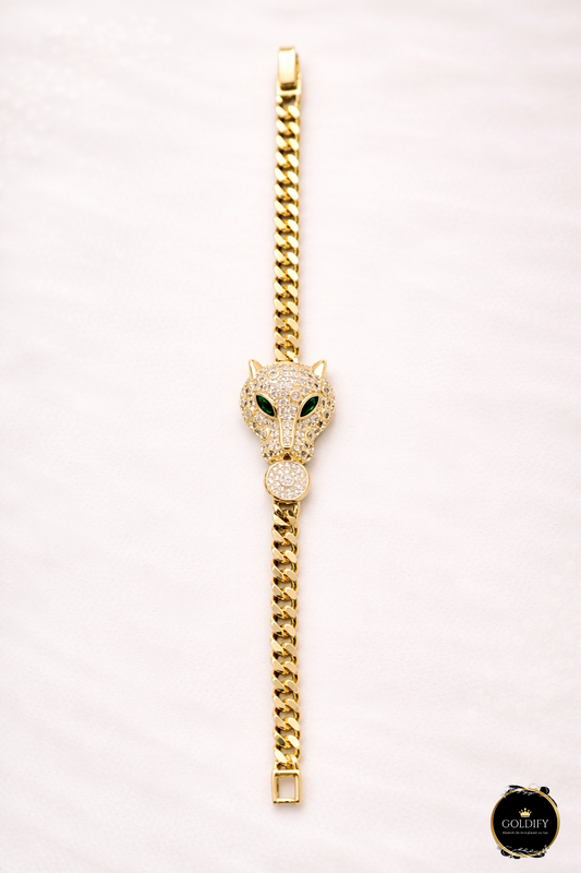 Bratara Inox placata cu Aur - B005