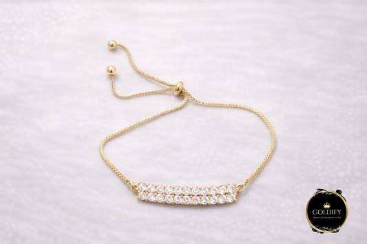 Bratara Inox placata cu Aur - B007