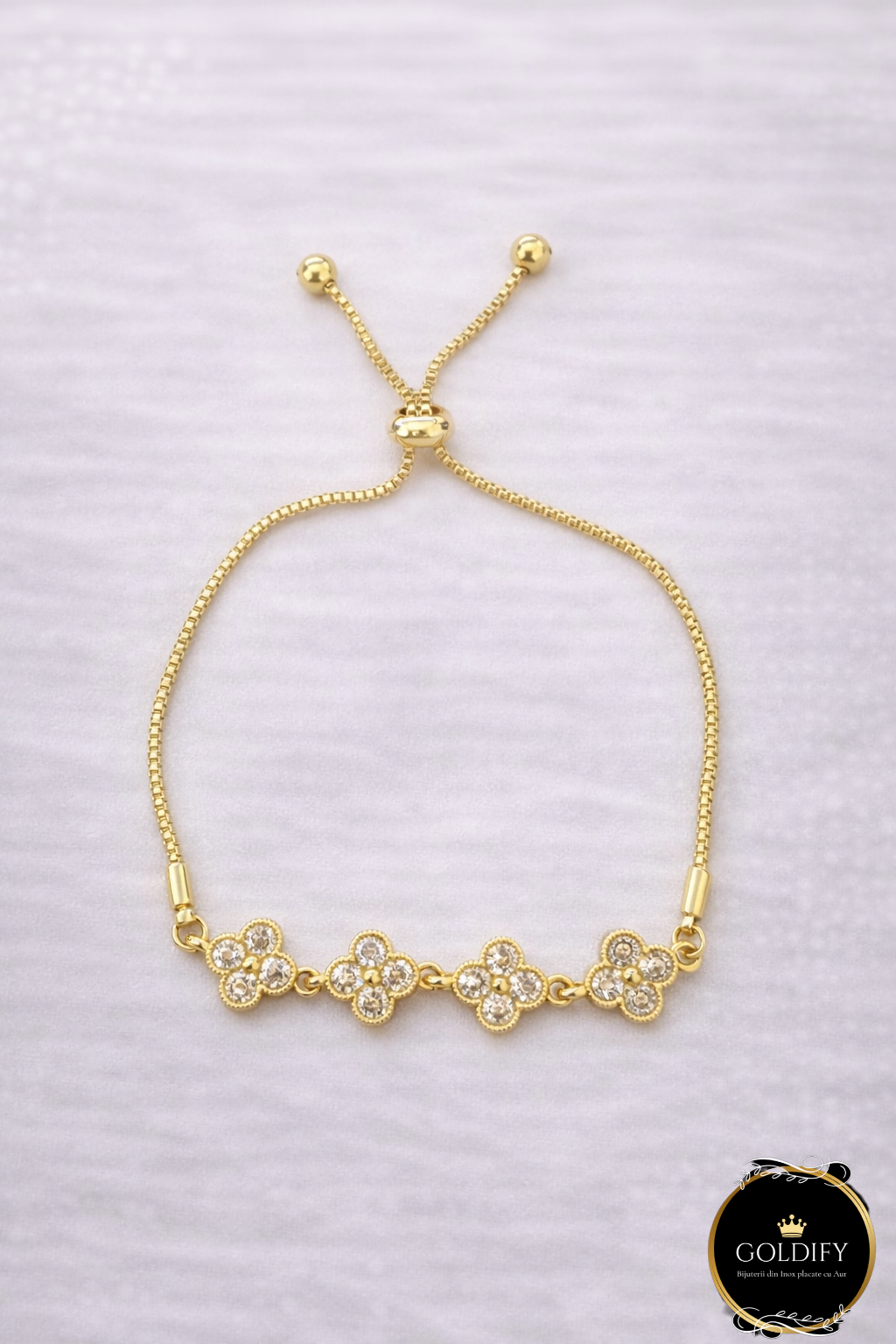 Bratara Inox placata cu Aur - B010