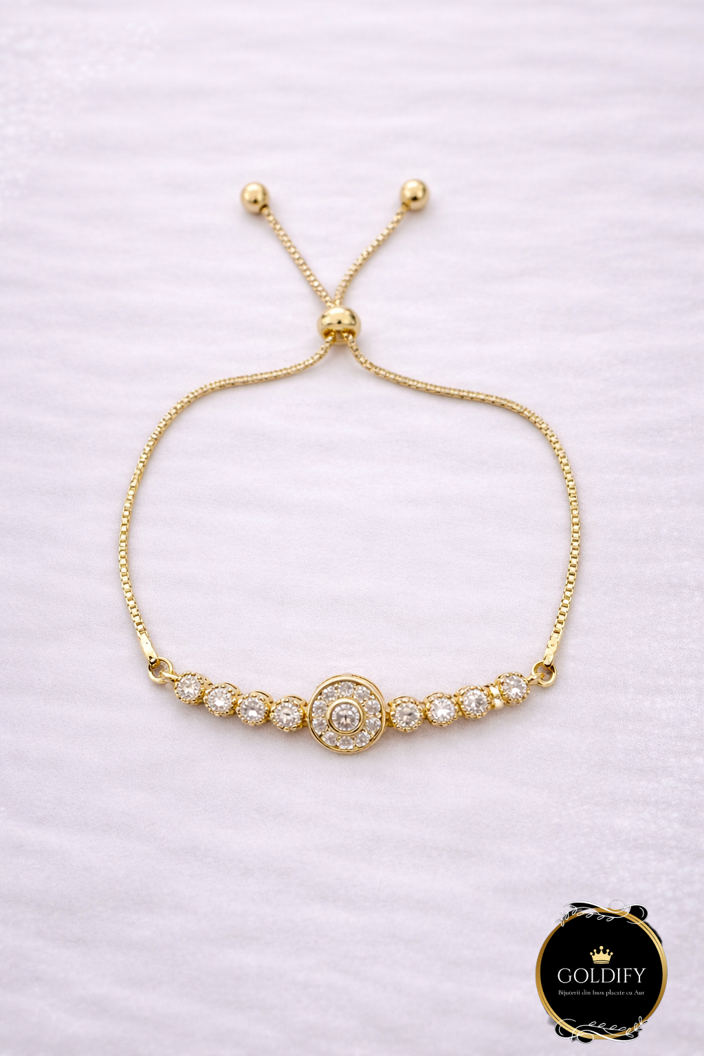 Bratara Inox placata cu Aur - B013