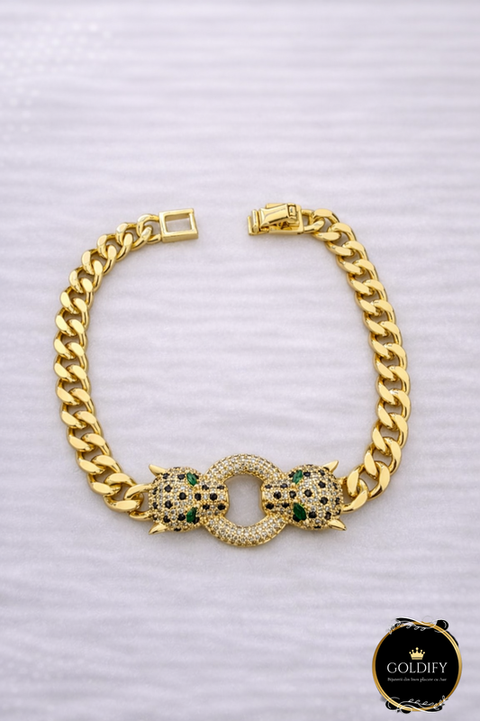 Bratara Inox placata cu Aur - B015