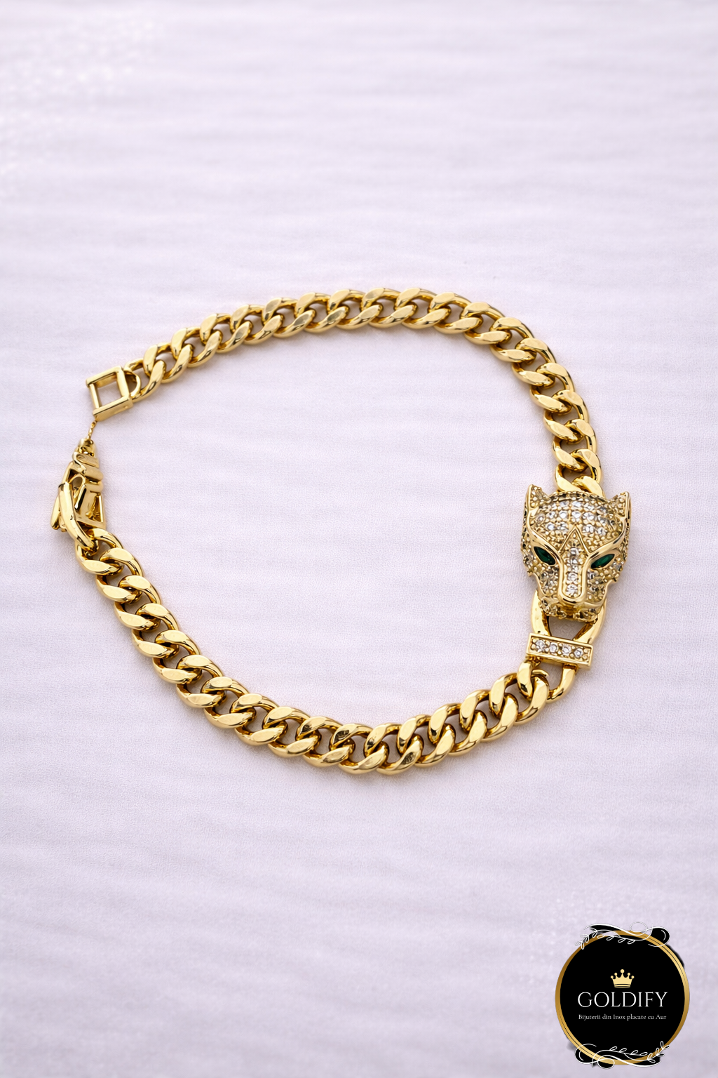 Bratara Inox placata cu Aur - B016