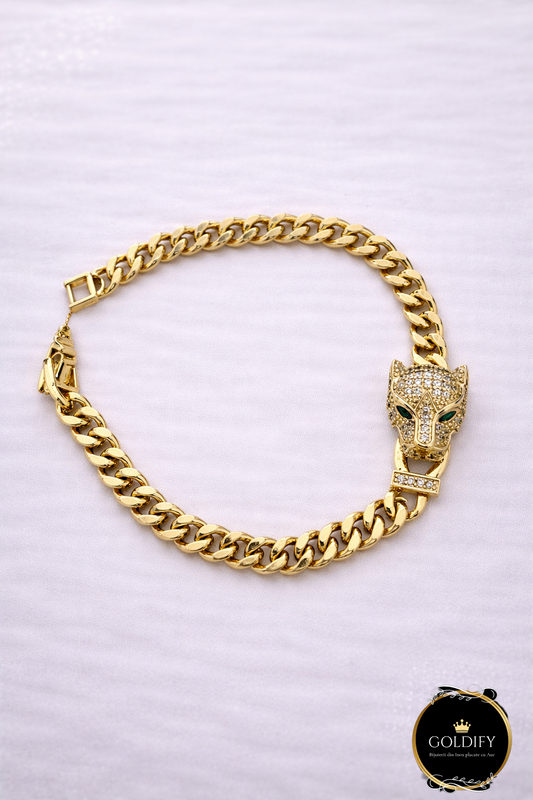 Bratara Inox placata cu Aur - B016