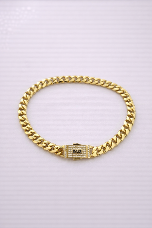 Bratara Inox placata cu Aur - B022