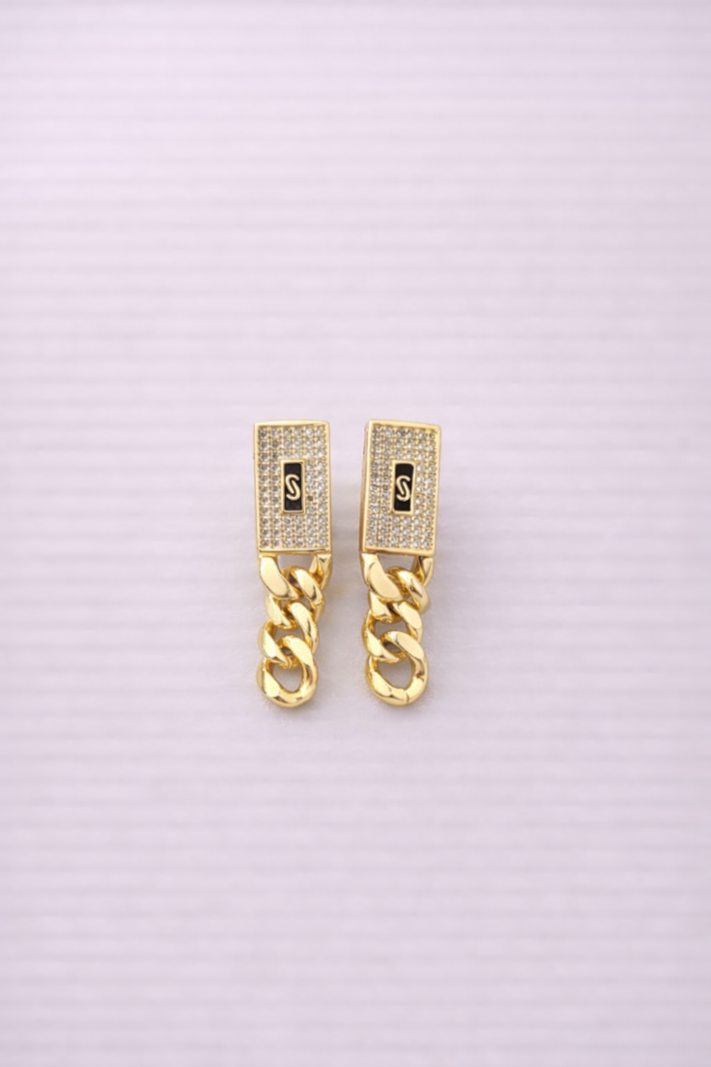 Cercei tip Monaco Inox placati cu Aur - C004