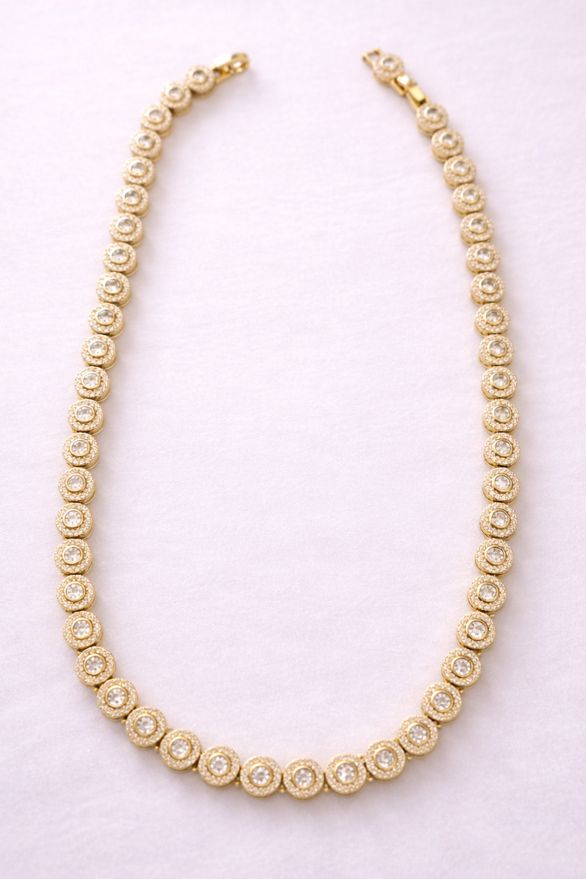 Lant tip Angel Inox placat cu Aur - L008