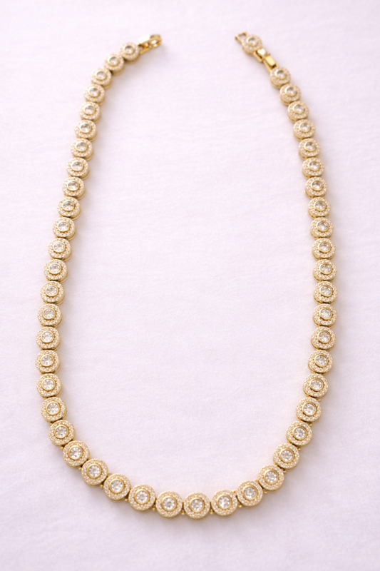 Lant tip Angel Inox placat cu Aur - L008