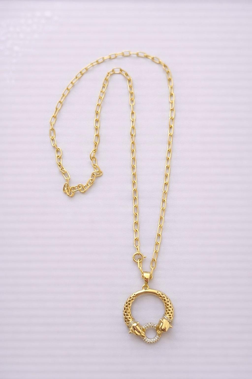 Lant + Pandant Inox placat cu Aur - L007