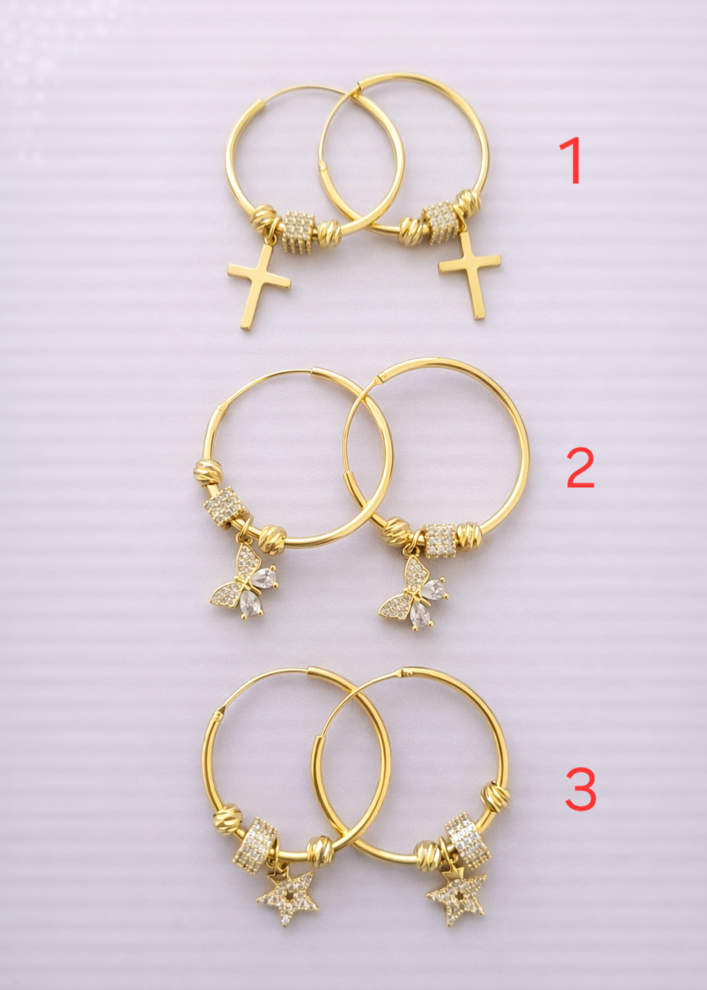 Cercei Inox placati cu Aur - C003